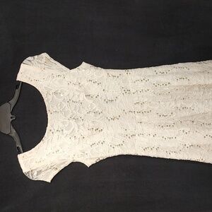 Elegant Cream Lace Dress